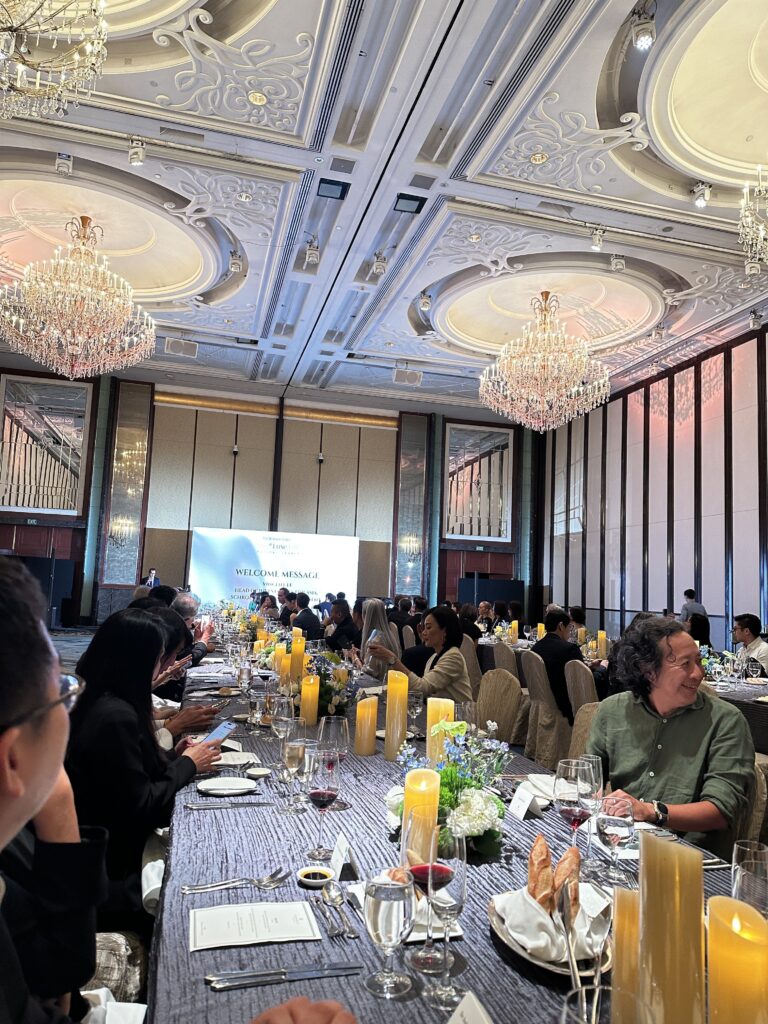 Celebrating with other awardees